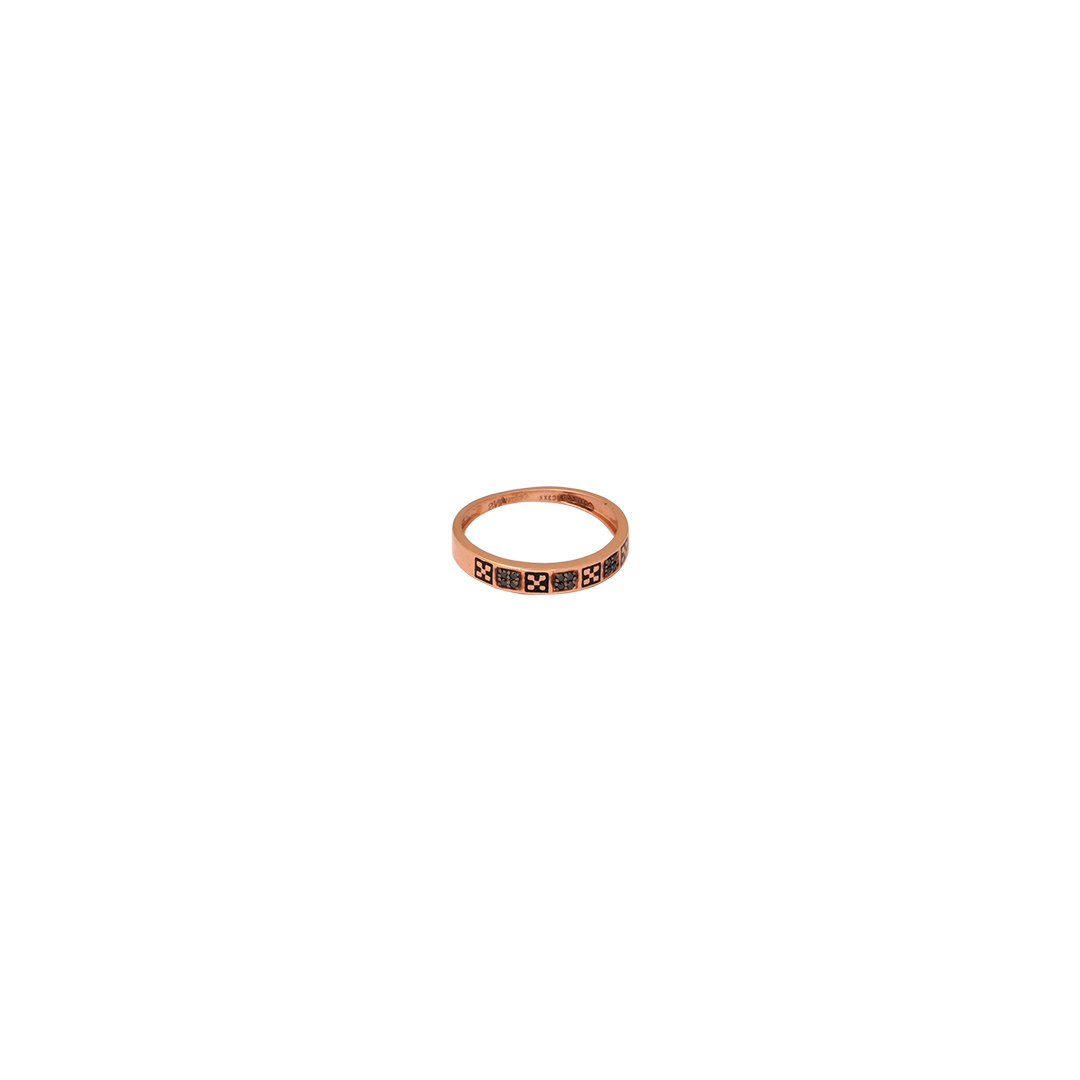 18kt rose gold ladys stone ring