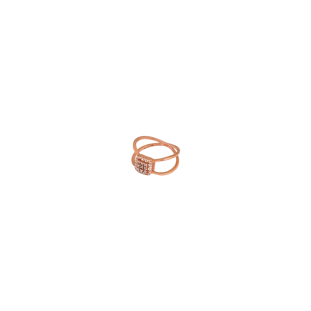 18kt Rose Gold Ladys Stone Ring