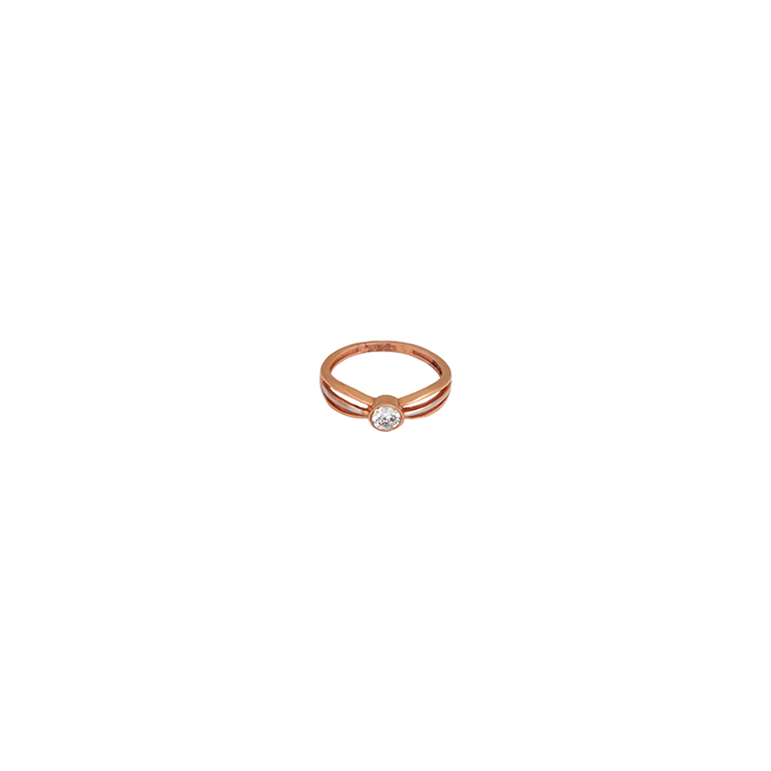 18kt rose gold ladys stone ring