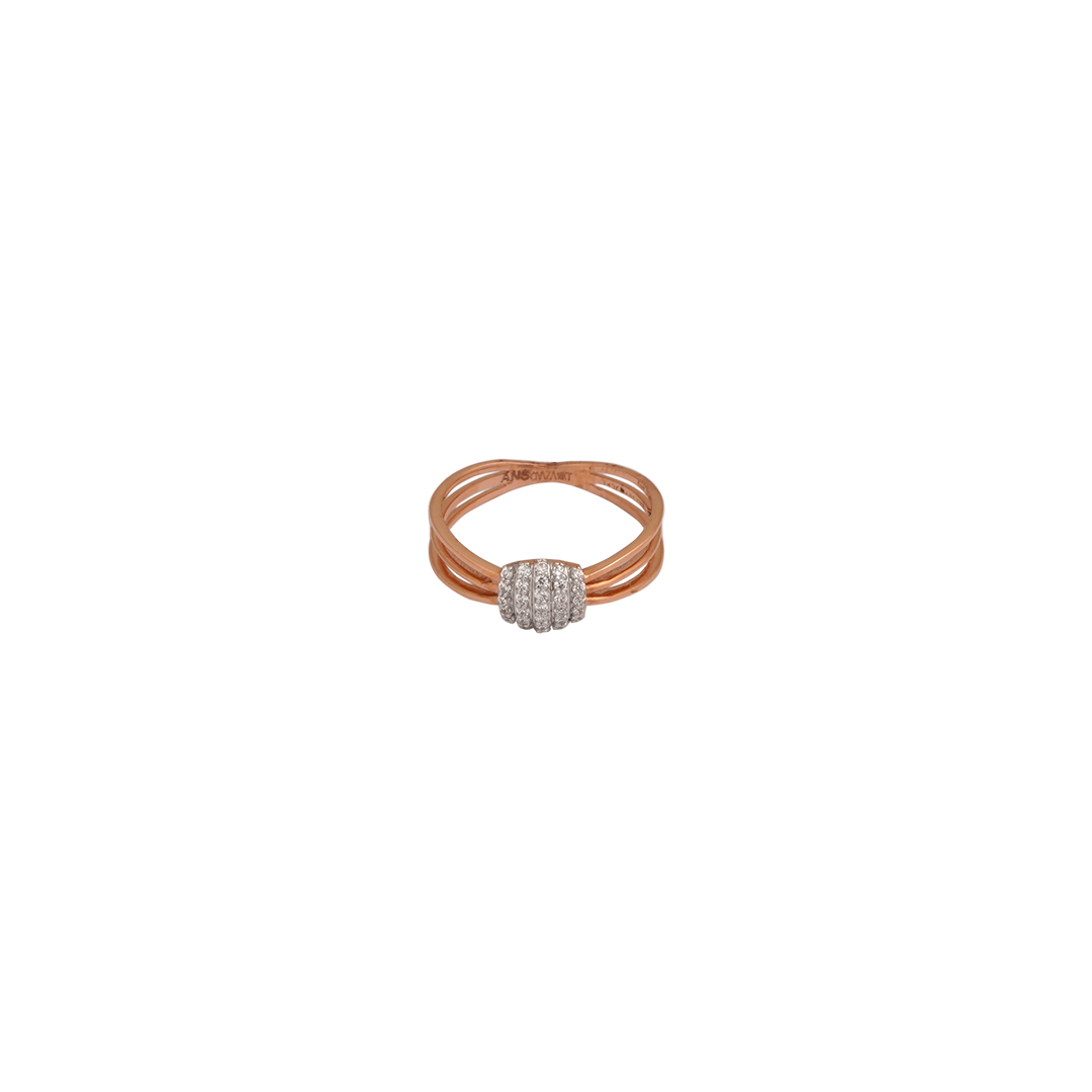 18kt Rose Gold Ladys Stone Ring