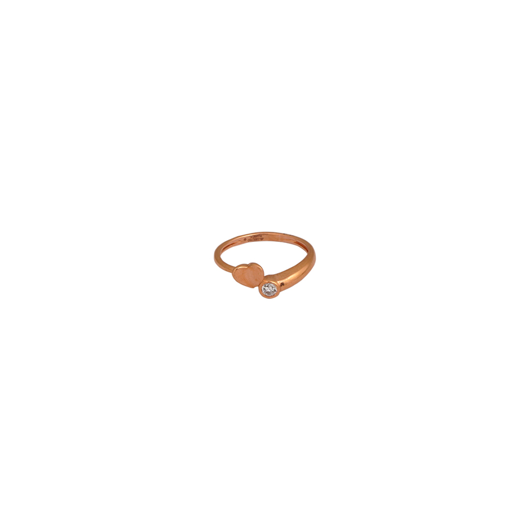 18kt rose gold ladys stone ring