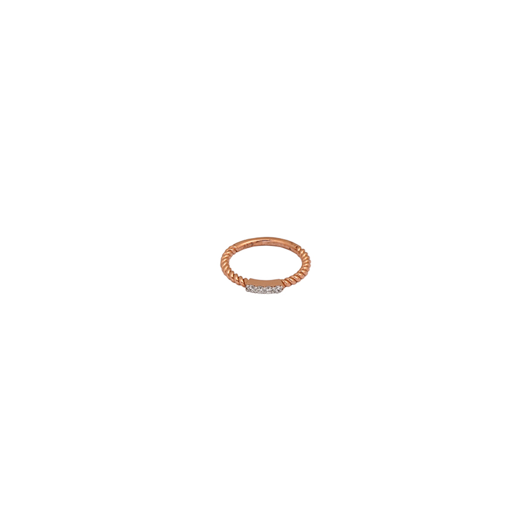 18kt Rose Gold Ladys Stone Ring