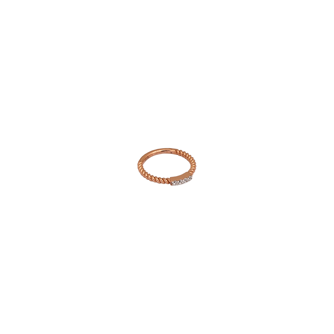 18kt Rose Gold Ladys Stone Ring