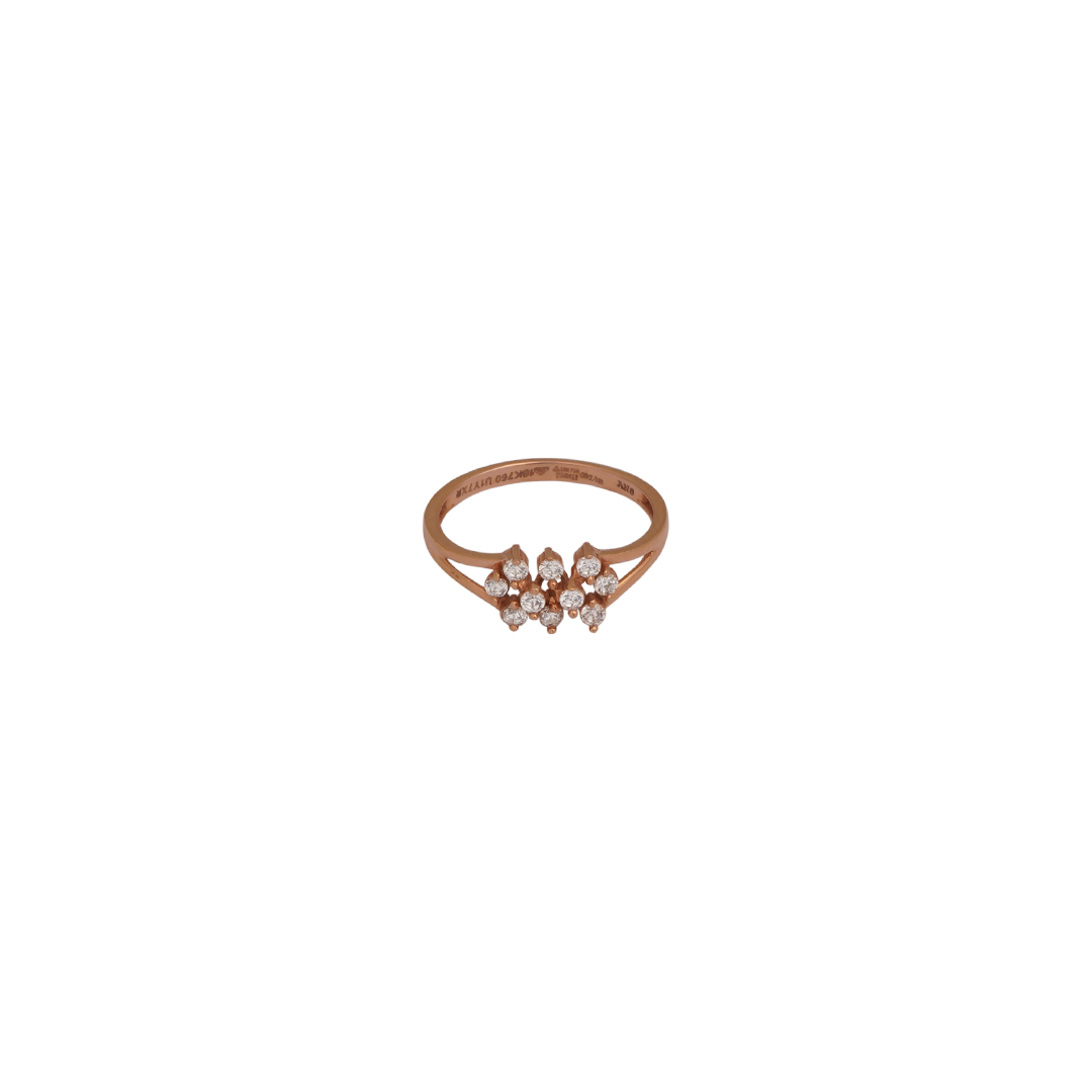 18kt Rose Gold Ladys stone ring